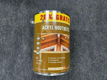 Veiling - Acryl houtbeits palissanderoptiek 6 liter, Nieuw
