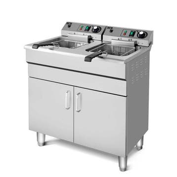 HCB Dubbele friteuse - 2 x 16 liter - 2 x 230V - RVS, Verzenden, Nieuw in verpakking