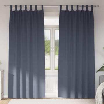 vidaXL Zwart-out Gordijnen met Ringen 2 st Antraciet 260 x, Verzenden, Nieuw