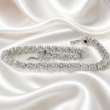 Armband - 14 karaat Witgoud - 10.14ct. tw. Diamant, Nieuw