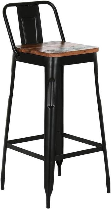 AlexandreHouse Barkruk | Zwart | Tweedekansje | OP=OP, Huis en Inrichting, Ophalen of Verzenden, Zo goed als nieuw, Metaal, 90 cm of meer