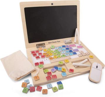 New Classic Toys® Houten Speelgoed Laptop - Mijn Eerste, Ophalen of Verzenden, Nieuw