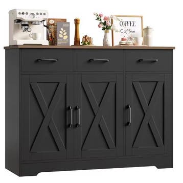 Dressoir 3 Lades 3 Deuren Keukenkast met Werkblad 108×38.5×8, Verzenden, Nieuw