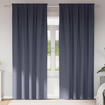 vidaXL Zwart-out Gordijnen met Ringen 2 st Antraciet 260 x, Verzenden, Nieuw