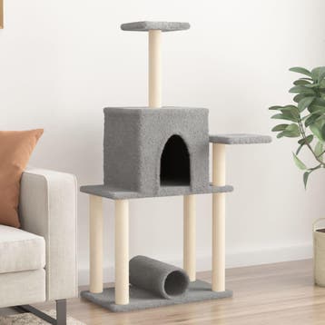 vidaXL Kattenmeubel met sisal krabpalen 122 cm lichtgrijs, Dieren en Toebehoren, Katten-accessoires, Verzenden, Nieuw