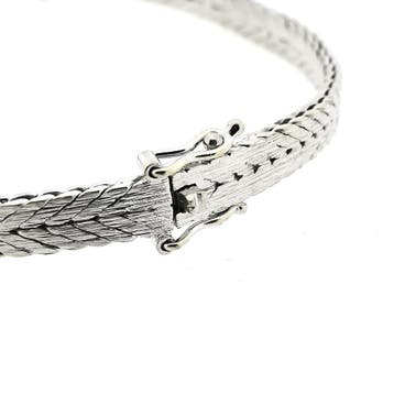 Witgouden armband met saffier en diamant 0,85 ct., Gebruikt, Ophalen of Verzenden, Met edelsteen, Goud