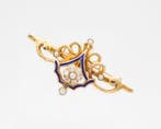 Broche - 14 karaat Geel goud Parel