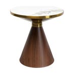 *WOONWINKEL* Kare Design Cono Ronde Bijzettafel Marmer, Huis en Inrichting, Tafels | Bijzettafels, Verzenden, Nieuw