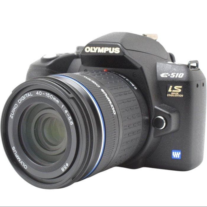 Olympus E-510 + Zuiko 4-5.6/40-150mm Digitale reflex camera, Audio, Tv en Foto, Fotocamera's Digitaal