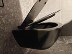 Wandcloset mat zwart randloos hangend toilet- 0032, Ophalen, Nieuw, Toilet