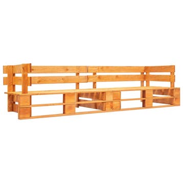 vidaXL Tuinbank 2-zits pallet hout honingbruin, Tuin en Terras, Verzenden, Nieuw