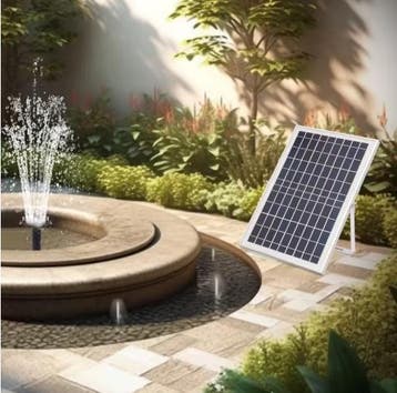 Zonne-waterpomp Fontein Klassiek Vogelbad Tuin Decoratie, Verzenden, Nieuw