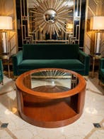 Salontafel - Glas, Metaal - Art Deco, Antiek en Kunst, Kunst | Designobjecten