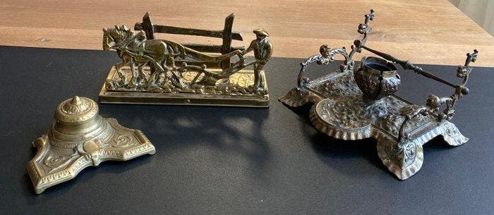 Inktpot (3) - Messing, Antiek en Kunst, Curiosa en Brocante