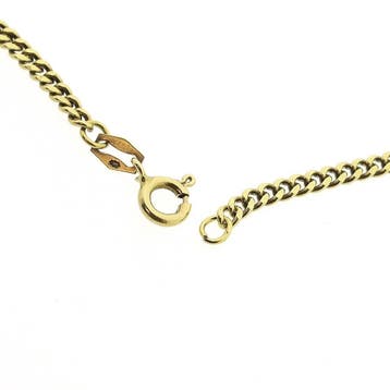 Gouden gourmetschakel ketting, Ophalen of Verzenden, Gebruikt, Goud, Goud