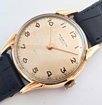 Marvin - Swiss art deco mens gold plated - Zonder, Nieuw