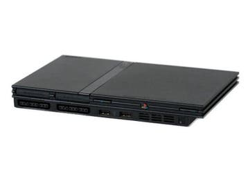 Playstation 2 Console Slim Zwart (PS2 Spelcomputers), Ophalen of Verzenden, Zo goed als nieuw