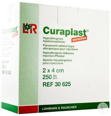 Injectiepleister Curaplast sensitive 2x4cm 250 stuks, Verzenden, Nieuw