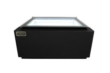 CombiSteel Schepijsvitrine Tafelmodel | Zwart | 3x 5L | Stat, Witgoed en Apparatuur, Koelkasten en IJskasten, Ophalen of Verzenden