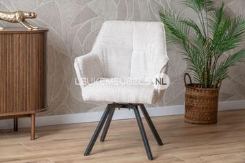 Eetkamerstoel Opaal, 3 kleuren Cremona stof, Huis en Inrichting, Stoelen, Nieuw, Ophalen of Verzenden, Vijf, Zes of meer stoelen