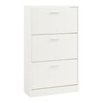 Schoenenkast Sykkylven 3 kleppen wit 103x60x24 cm [en.casa], Huis en Inrichting, Verzenden, Nieuw