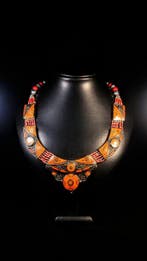 Vintage Ketting - Koraal - Hoogte: 45 cm - Breedte: 3 cm-