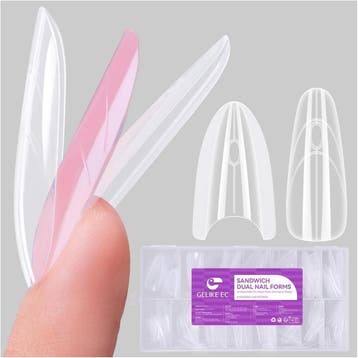 Dual Nail Forms 240st | Sandwich Design - Retourdeal 38%, Overige kleuren, Ophalen of Verzenden, Zo goed als nieuw, Handen en Nagels