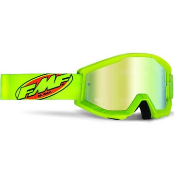 FMF Powercore Crossbril – Fluo Geel – Spiegel Lens, Motoren, Kleding | Motorkleding, Verzenden, Nieuw met kaartje, Motorcrosskleding