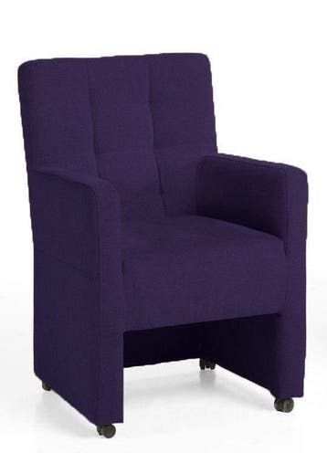 Eetkamerstoel Peter - eetkamerstoelen - Paars, Nieuw, Stof