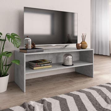 vidaXL Tv-meubel 100x40x40 cm bewerkt hout betongrijs, 100 tot 150 cm, Verzenden, Nieuw, Minder dan 100 cm