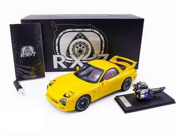 Polar master 1:18 - Modelauto - Mazda RX-7 Speed - Geel, Nieuw