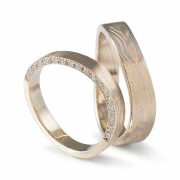 Trouwringen Mokume Gane van Jaume Labro uitvoering Anant, Sieraden, Tassen en Uiterlijk, Ringen, Verzenden, Nieuw