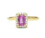 Ring - 14 karaat Geel goud - 0.94ct. tw. Saffier - Diamant, Nieuw