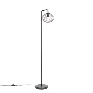 Industriële vloerlamp zwart 23 cm - Margarita, Verzenden, Nieuw, Design
