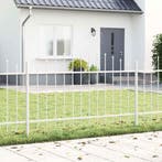 vidaXL Tuinhek 3 pcs Wit 170 x 140 cm Gepoedercoat staal, Verzenden, Nieuw, IJzer