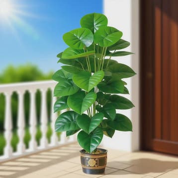 Grote Kunstplant Pothos met 24 Bladeren - 100cm Hoge Nep Gro, Verzenden