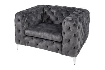 Moderne barokke fauteuil in Chesterfield-stijl, 120 cm,, Huis en Inrichting, Fauteuils, Ophalen of Verzenden, Nieuw
