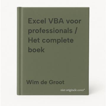 Excel VBA voor professionals / Het complete boek, Boeken, Verzenden, Zo goed als nieuw, Wim de Groot
