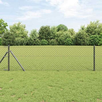 vidaXL gaashek met grondbevestiging 10 x 0,4 m PVC-Coated, Verzenden, Nieuw, IJzer