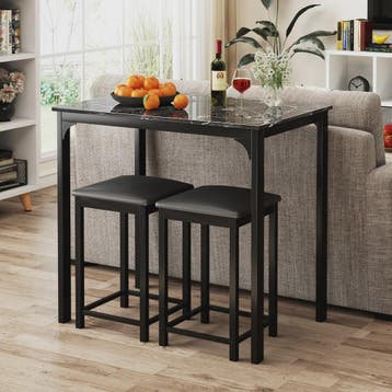 3-Delige Bartafel Set met 2 Krukken - Compact Keuken Tafelbl, Huis en Inrichting, Barren, Verzenden, Nieuw