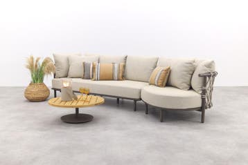 4 Seasons Ezra/Volta 4-zits loungeset - Latte/Terre, Verzenden, Nieuw, Hout, Loungeset