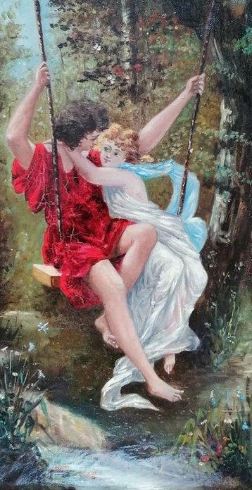 Pierre Auguste Cot (1837-1883) After - Le printemps, Antiek en Kunst, Kunst | Schilderijen | Klassiek