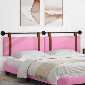 vidaXL Hangend hoofdbord Roze Antiek PU, Verzenden, Nieuw, Overige materialen