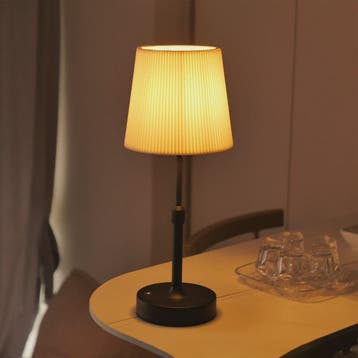 Draadloze Tafellamp met Stoffen Kap - Oplaadbaar & Dimbaar m, Verzenden, Nieuw