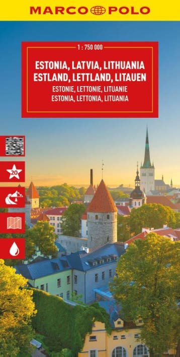 Estonia, Latvia, Lithuania Marco Polo Map |  | Nieuw, Ophalen of Verzenden, Nieuw