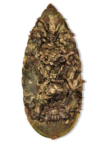 Uitgehouwen houten palmboom - 76 cm - Hout - 1800-1850