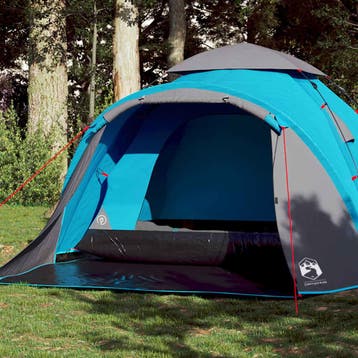 vidaXL Koepeltent 3-persoons snelontgrendeling blauw, Verzenden, Nieuw, Tot en met 2