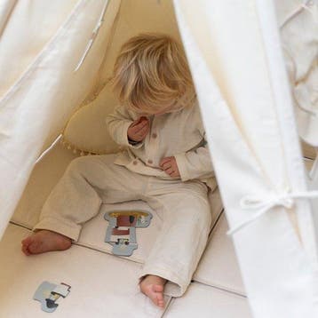 2dekans | Sunny Alba Tipi Tent Crème/Wit voor kinderen -, Ophalen of Verzenden, Zo goed als nieuw