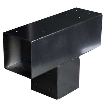 Paalverbinder vierkant verlengstuk T-model 120x120mm zwart, Ophalen of Verzenden, Nieuw