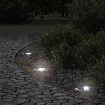 vidaXL Buitengrondverlichting rond 10,5x10,5 cm, Verzenden, Nieuw, Aluminium